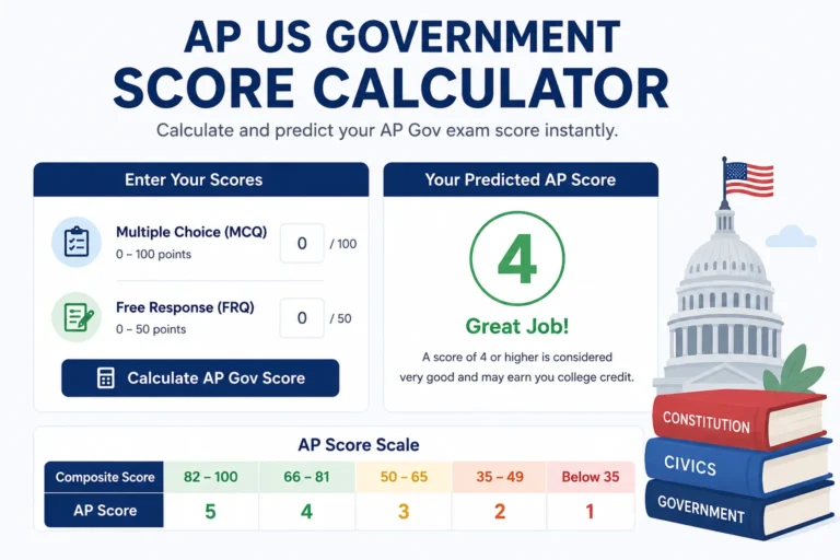 AP US Government score calculator