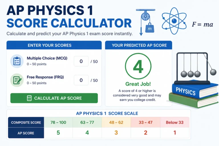 AP Physics 1 Score Calculator